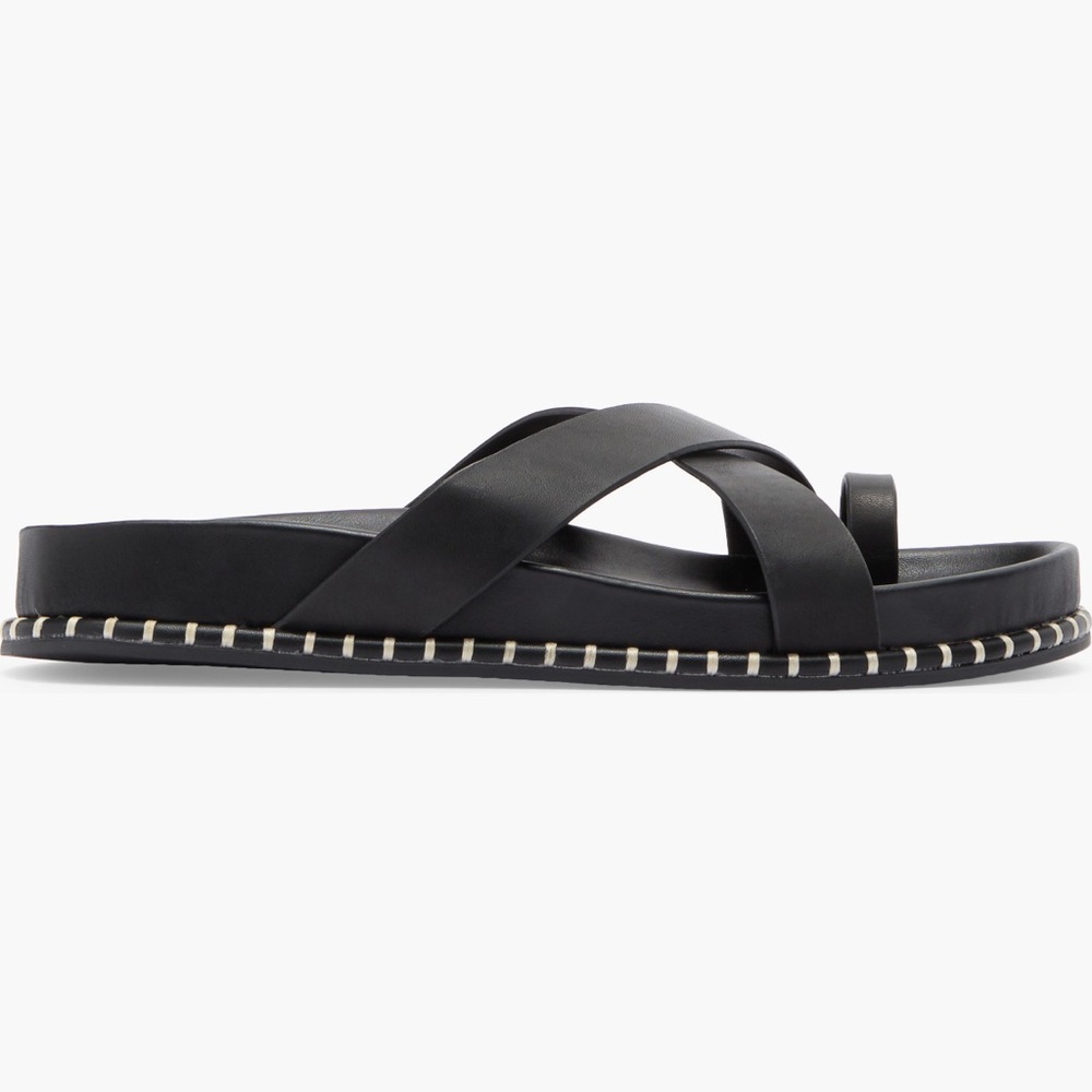 Steve Madden Black Viena Slide Sandal - Picture 10 of 12